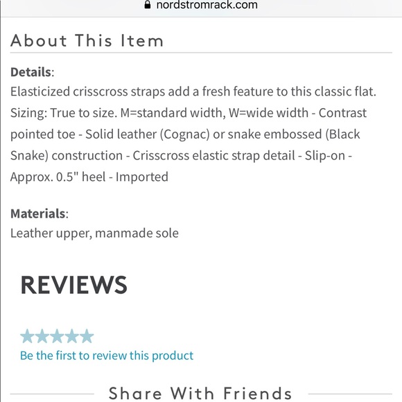 14th & Union Alexis Flat (Cognac) Sz 5.5, like new - Picture 8 of 8